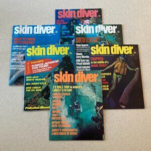 Vintage Skin Diver Magazines 6 Issues-Jan to June 1972